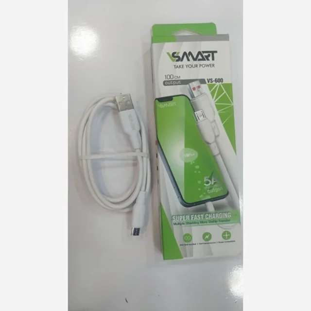 کابل شارژ فست اندروید V-Smart مدل VS-600 - سفید - DST